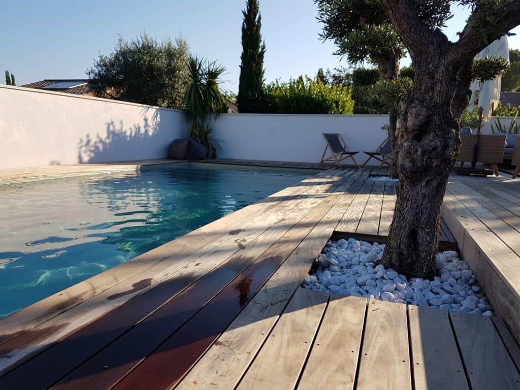 Magnifique piscine bois enterrée de 8m