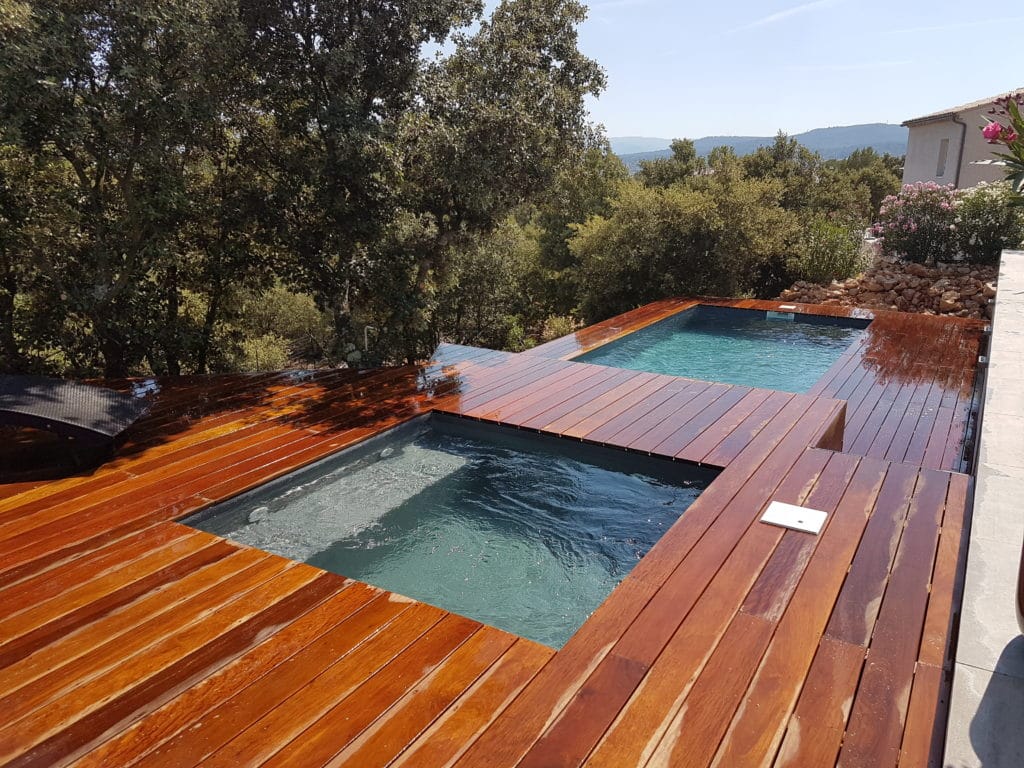 Double piscine bois hors-sol