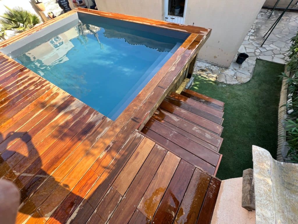 Piscine + plancher + escalier