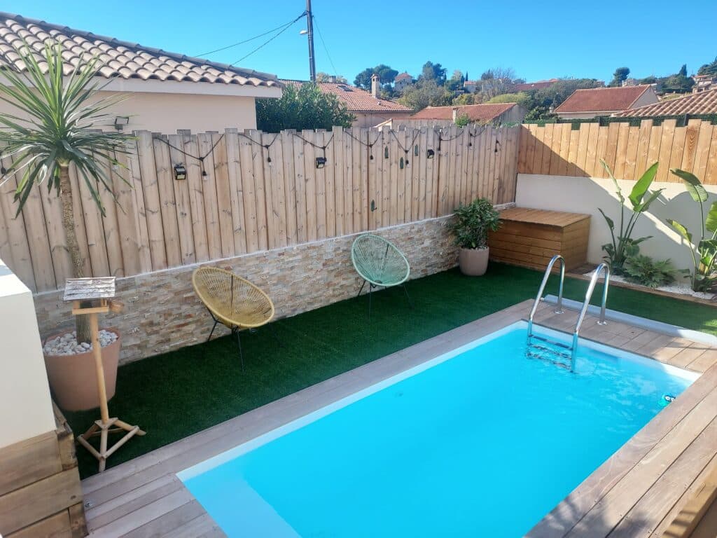 Piscine aluminium enterrée 4x1,80m